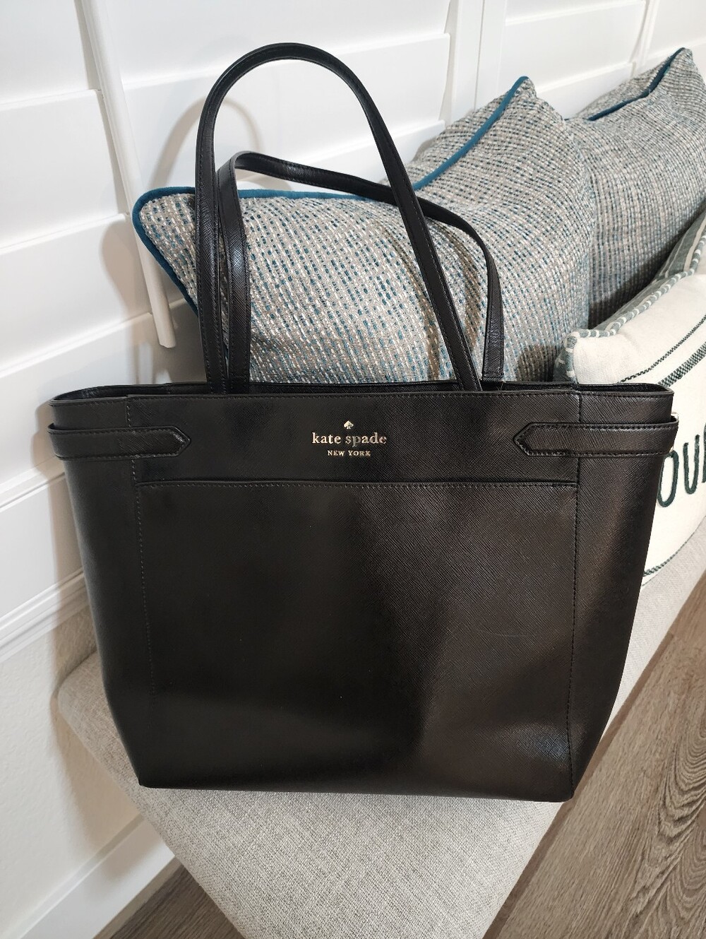 kate spade New York Black Leather Tote